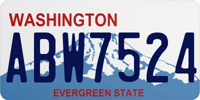 WA license plate ABW7524