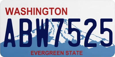 WA license plate ABW7525