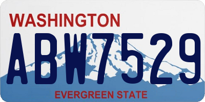 WA license plate ABW7529