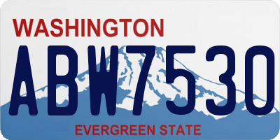WA license plate ABW7530