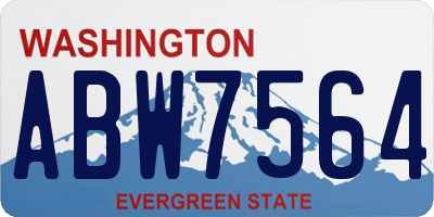 WA license plate ABW7564