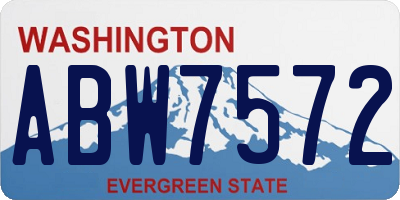 WA license plate ABW7572