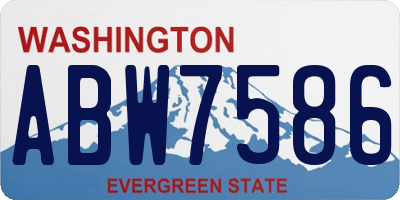 WA license plate ABW7586