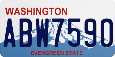 WA license plate ABW7590