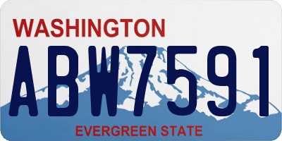 WA license plate ABW7591