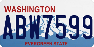 WA license plate ABW7599