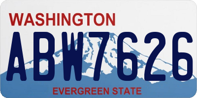 WA license plate ABW7626