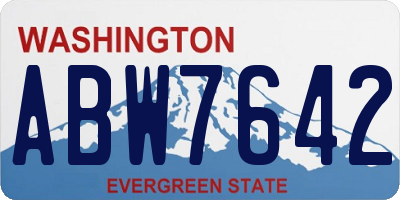 WA license plate ABW7642