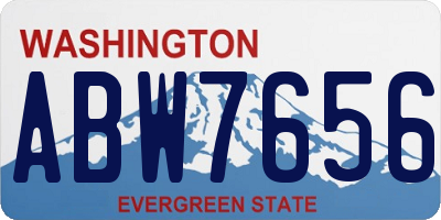WA license plate ABW7656