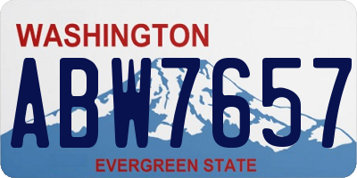 WA license plate ABW7657