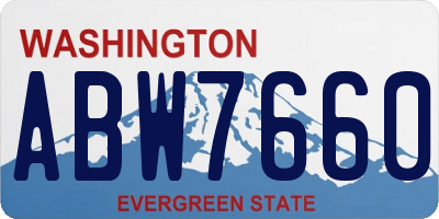 WA license plate ABW7660