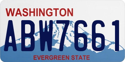 WA license plate ABW7661