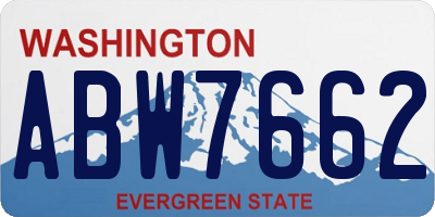 WA license plate ABW7662