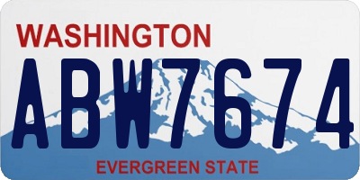 WA license plate ABW7674