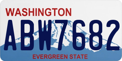 WA license plate ABW7682