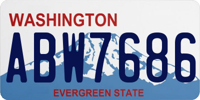 WA license plate ABW7686