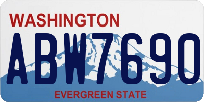 WA license plate ABW7690