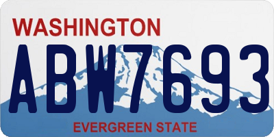 WA license plate ABW7693