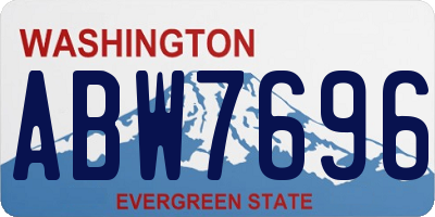 WA license plate ABW7696