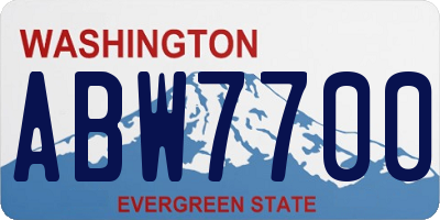 WA license plate ABW7700
