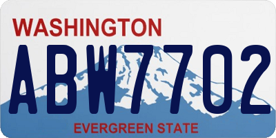 WA license plate ABW7702