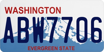 WA license plate ABW7706