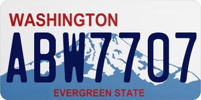 WA license plate ABW7707