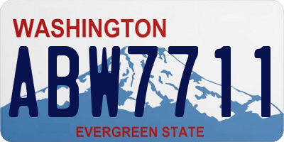 WA license plate ABW7711