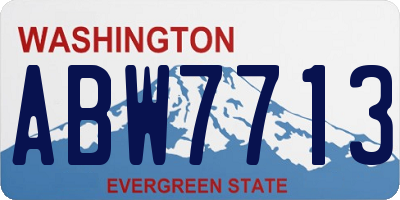 WA license plate ABW7713