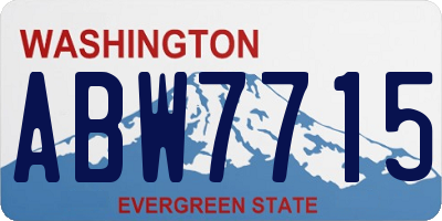 WA license plate ABW7715