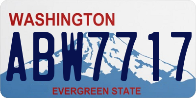 WA license plate ABW7717
