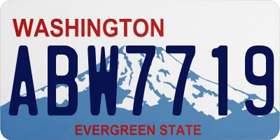 WA license plate ABW7719