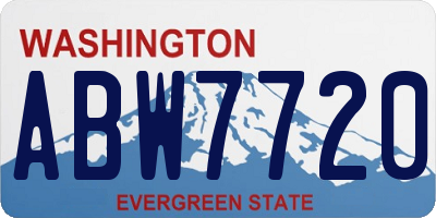 WA license plate ABW7720