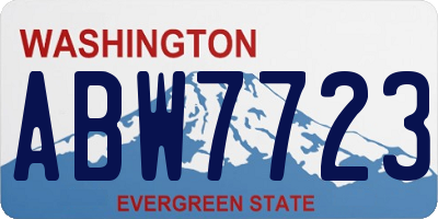 WA license plate ABW7723