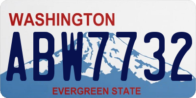 WA license plate ABW7732