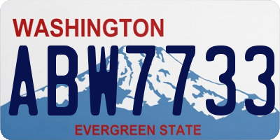 WA license plate ABW7733