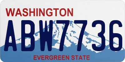 WA license plate ABW7736