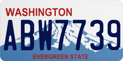 WA license plate ABW7739