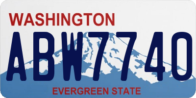 WA license plate ABW7740