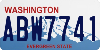 WA license plate ABW7741