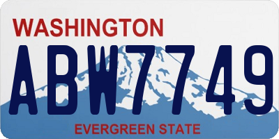 WA license plate ABW7749