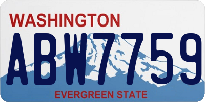 WA license plate ABW7759