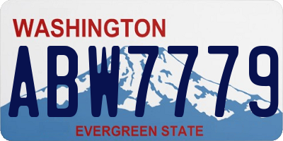 WA license plate ABW7779