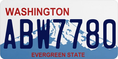 WA license plate ABW7780