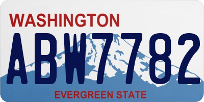 WA license plate ABW7782