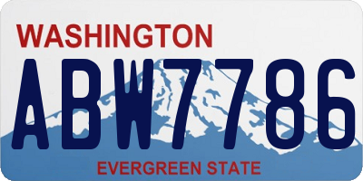 WA license plate ABW7786