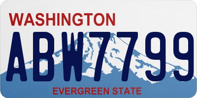 WA license plate ABW7799