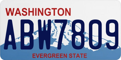 WA license plate ABW7809