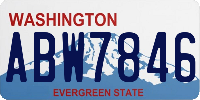 WA license plate ABW7846