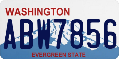 WA license plate ABW7856
